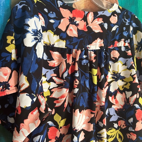 Adyson Parker Navy Floral Blouse S - Picture 7 of 14